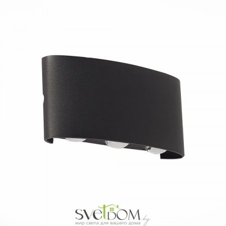 SL089.401.06 Светильник уличный настенный ST-Luce Черный кварцевый LED 6*1W 4000K BISELLO ST LUCE