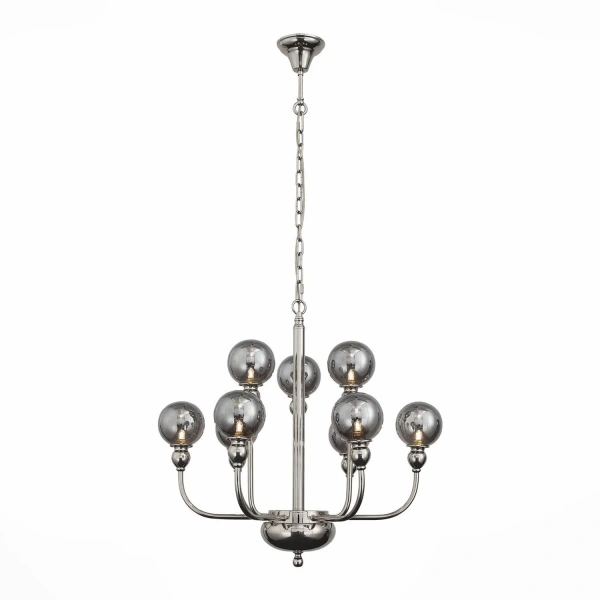 SL552.103.09 Люстра подвесная ST-Luce Никель/Дымчатый G9 9*5W FUNHI