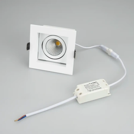 Светильник CL-KARDAN-S102x102-9W Warm (WH, 38 deg) Arlight 024137 Arlight
