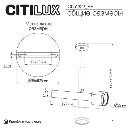 Потолочный светильник Citilux VEKTOR CL51322_BF CITILUX