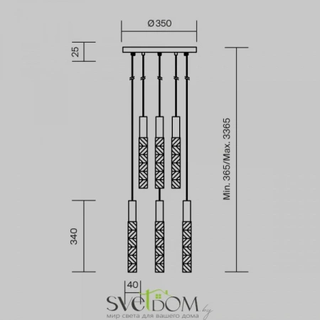 Подвесные светильники Maytoni MOD328PL-L18CH3K от Магазина Svetdom.by