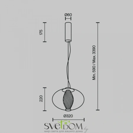 Подвесные светильники Maytoni MOD406PL-L8B3K от Магазина Svetdom.by