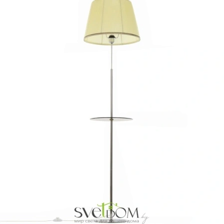 Citilux Линц CL402973T Торшер хром со столиком и кремовым абажуром CITILUX