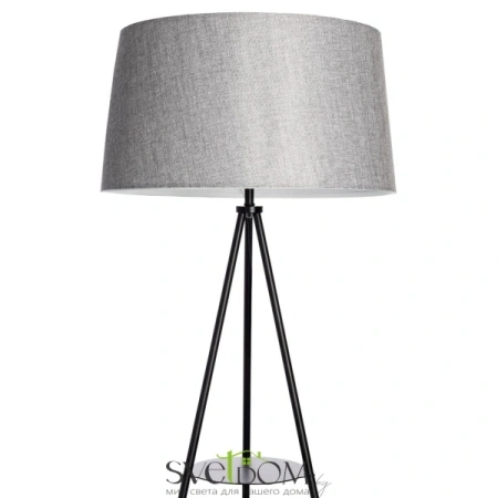 Citilux Рейнер CL806022 Торшер чёрный со столиком и серым абажуром CITILUX
