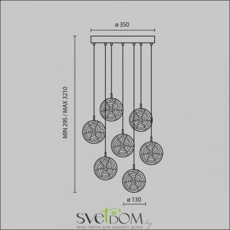 Подвесные светильники Maytoni MOD254PL-07BS от Магазина Svetdom.by