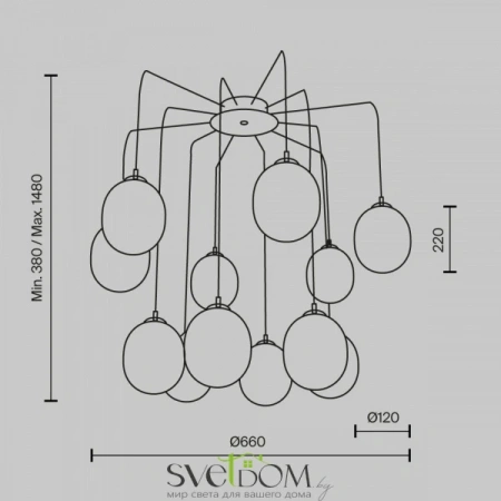 Подвесные светильники Maytoni MOD176PL-12G от Магазина Svetdom.by