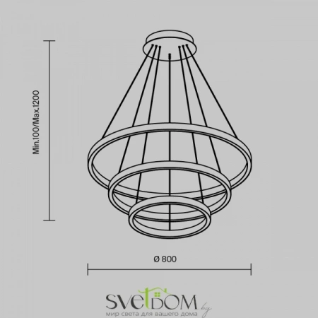 Подвесные светильники Maytoni MOD058PL-L100BK от Магазина Svetdom.by