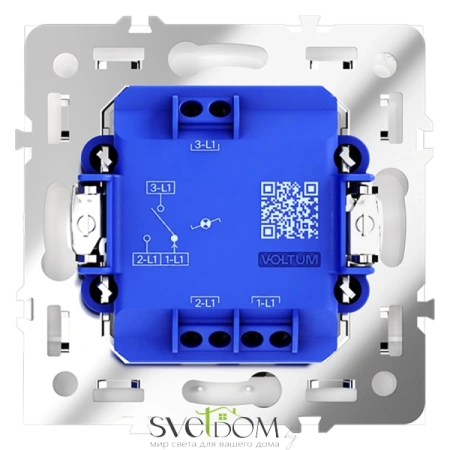 Проходной переключатель одноклавишный с подсветкой  Voltum S70 VLS010402  Voltum VLS010402