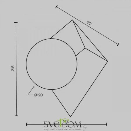Настенные светильники MOD445WL-01B Maytoni | Svetdom.by