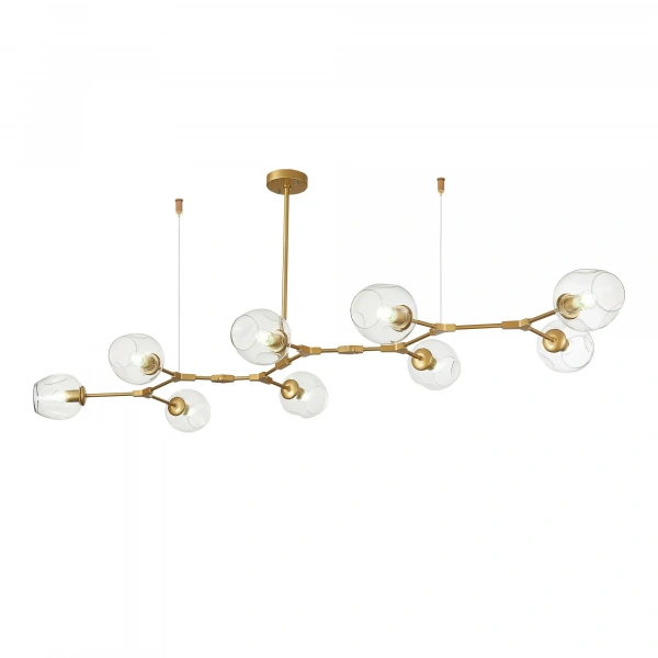 SLE154823-09 Светильник подвесной Золотистый/Прозрачный E27 9*40W RAMETTO