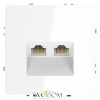 Розетка компьютерная двойная Voltum S70 VLS060201  Voltum VLS060201