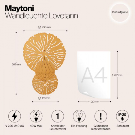 Настенные светильники MOD082WL-01G Maytoni | Svetdom.by