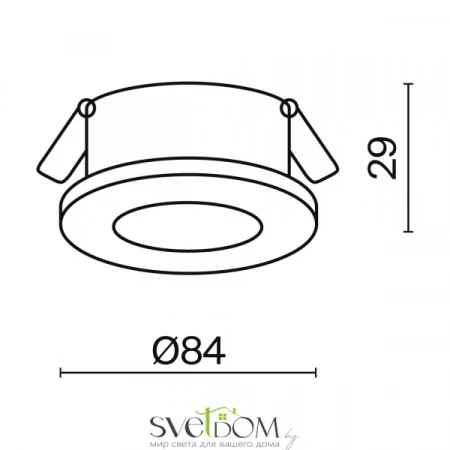 Встраиваемые светильники Maytoni DL083-01-GU10-RD-B от Магазина Svetdom.by