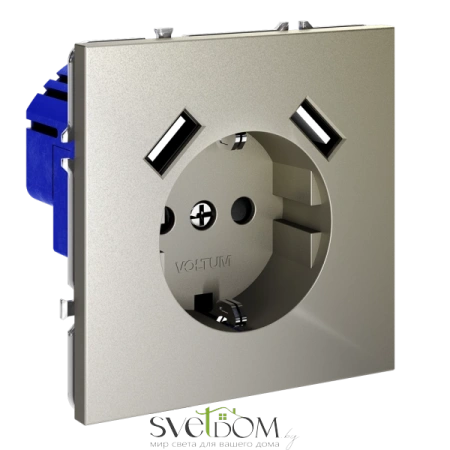 Розетка с USB, А+А Voltum S70 VLS040404  Voltum VLS040404