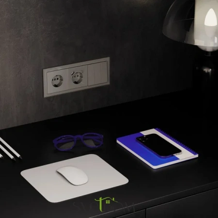 Выключатель трехклавишный Voltum S70 VLS030104  VLS030104 Voltum