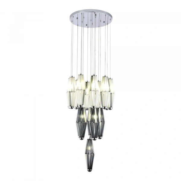 SL1242.103.16 Светильник подвесной ST-Luce Хром/Дымчатый, Молочный G9 16*5W 4000K CIARA