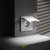 Розетки электрические с заземлением, шторками и крышкой Voltum S70 VLS040302  Voltum VLS040302