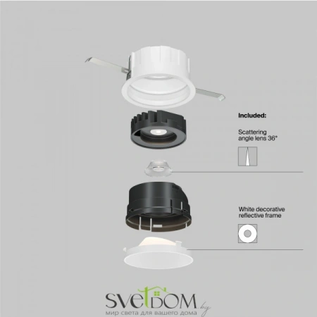 Встраиваемые светильники Maytoni DL057-10W4K-W от Магазина Svetdom.by