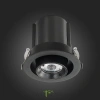 ST702.338.12 Св-к встр. Черный LED 1*12W 3000K 900Lm Ra80 24° IP20 D90xH92 180-240V Встраиваемые светильники ST LUCE