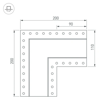 Угол SL-LINIA55-FANTOM Arlight 030132 Arlight