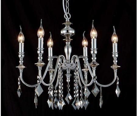 Люстра Crystal Lux MERCEDES SP6 CHROME/SMOKE Crystal Lux