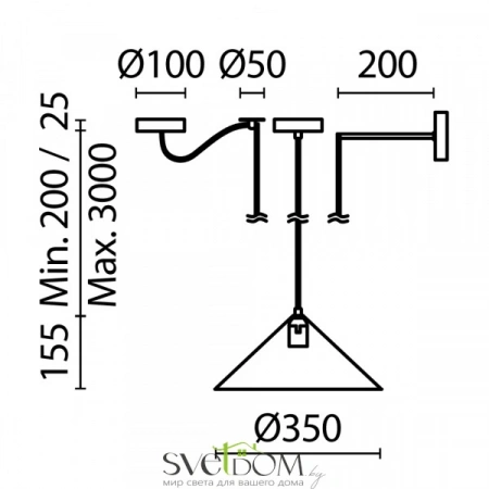 Подвесные светильники Maytoni MOD167PL-01B от Магазина Svetdom.by