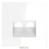 Накладка для розетки компьютерной RJ45+RJ45 Voltum S70 Белый VLS001401 Voltum VLS001401