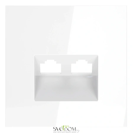 Накладка для розетки компьютерной RJ45+RJ45 Voltum S70 Белый VLS001401 Voltum VLS001401