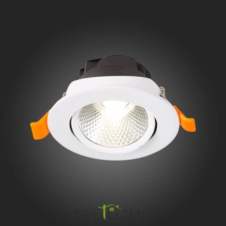 ST211.538.06.24 Св-к встр. Белый LED 1*6W 3000K 480Lm Ra80 24° IP20 D86xH50 220-240V Встраиваемые светильники ST LUCE