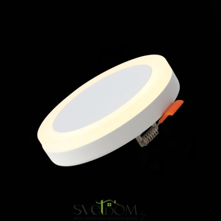 ST104.502.06 Светильник встраиваемый Белый LED 1*6W 3000K 468Lm Ra>80 120° IP20 D110xH20 170-240V Встраиваемые светильники ST LUCE