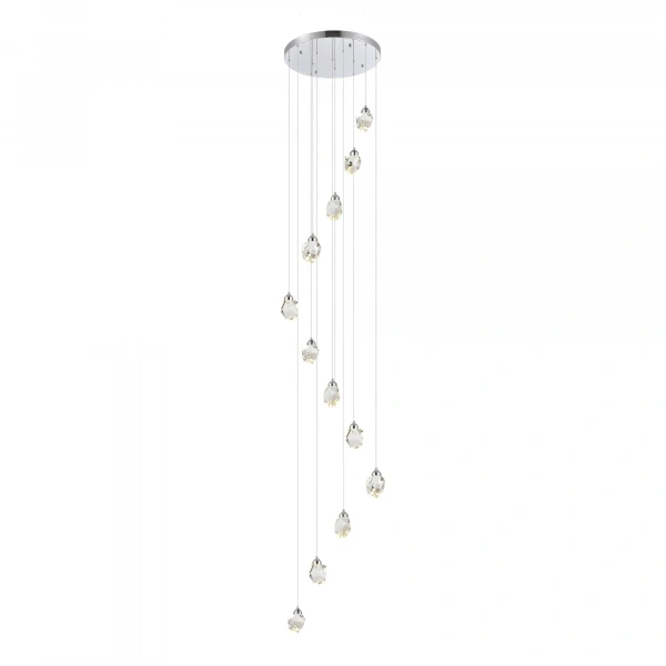 SL6114.103.12 Светильник подвесной ST-Luce Хром/Прозрачный LED 12*3W 3000K CASCATO