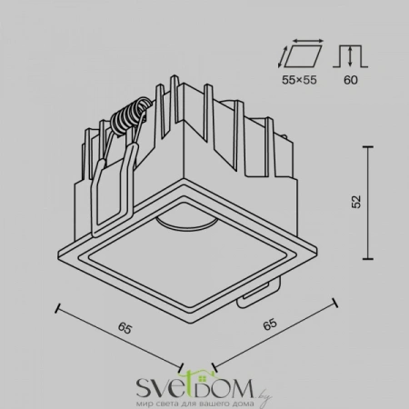 Встраиваемые светильники Maytoni DL043-01-10W4K-SQ-W-1 от Магазина Svetdom.by