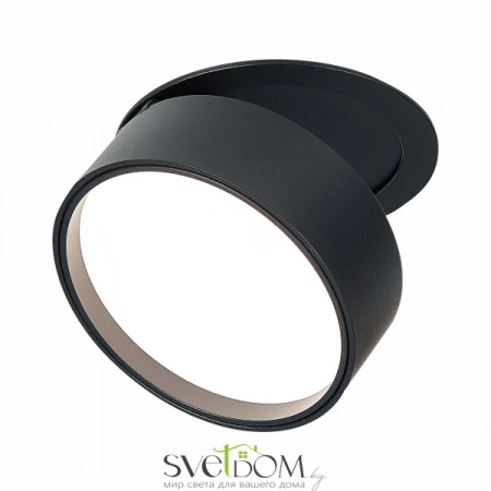 ST651.438.14 Встраиваемый поворотный светильник Черный LED 1*14W 3000K 1 100Lm Ra>90 120° IP20 D105x Встраиваемые светильники ST LUCE
