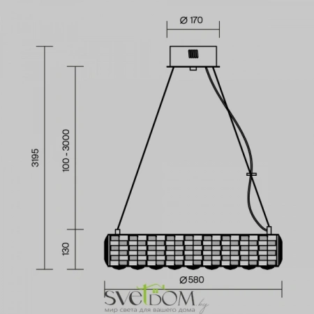 Подвесные светильники Maytoni MOD336PL-L120G3K от Магазина Svetdom.by