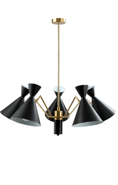 Люстра Crystal Lux JOVEN SP5 GOLD/BLACK Crystal Lux