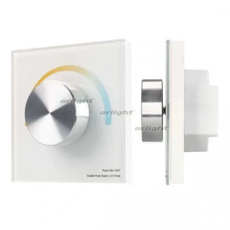 ARLIGHT Панель SMART-P2-MIX-G-IN White (3V, Rotary, 2.4G) (Arlight, IP20 Пластик, 5 лет)