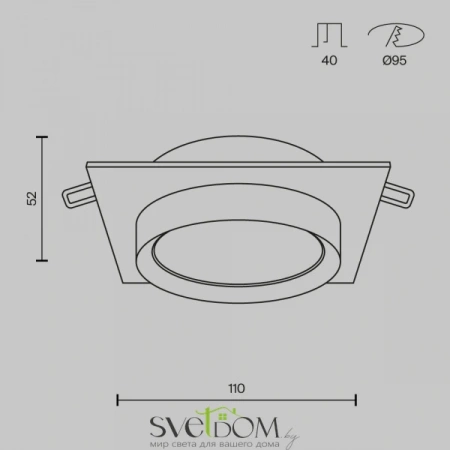 Встраиваемые светильники Maytoni DL086-GX53-SQ-WS от Магазина Svetdom.by
