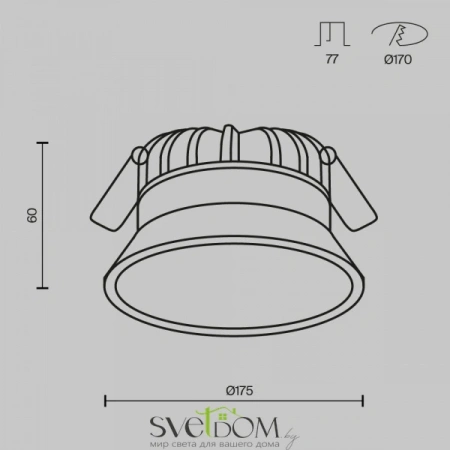 Встраиваемые светильники Maytoni DL055-24W3-4-6K-W от Магазина Svetdom.by