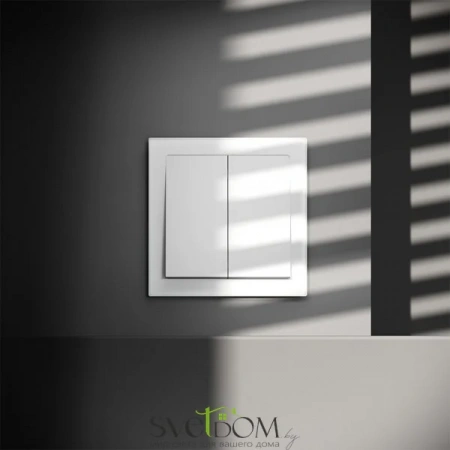 Проходной переключатель двухклавишный Voltum S70 VLS020302  VLS020302 Voltum