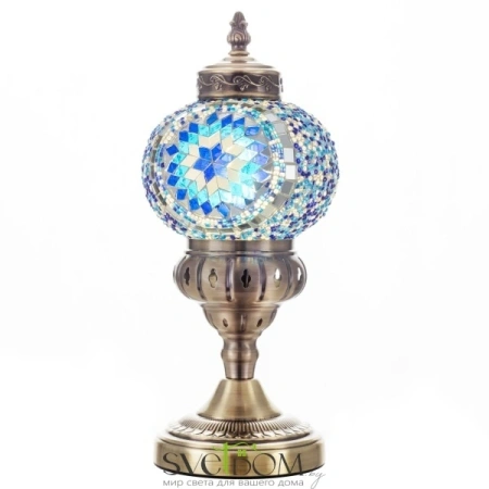 CITILUX CL419816 Каир Мозаика Синяя Св-к Настольный CITILUX