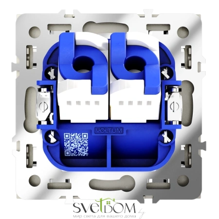 Розетка компьютерная двойная Voltum S70 VLS060204  Voltum VLS060204