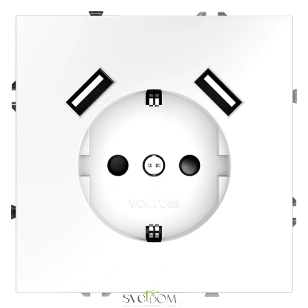 Розетки с USB Voltum S70 VLS040402  Voltum VLS040402