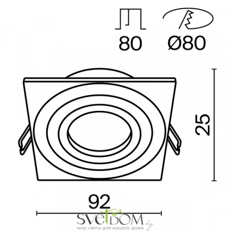 Встраиваемые светильники Maytoni DL024-2-01W от Магазина Svetdom.by