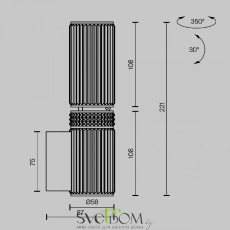 Настенные светильники MOD475WL-02B Maytoni | Svetdom.by