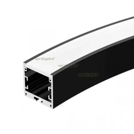 ARLIGHT Профиль SL-ARC-3535-D800-A90 BLACK (630мм, дуга 1 из 4) (Arlight, Алюминий)