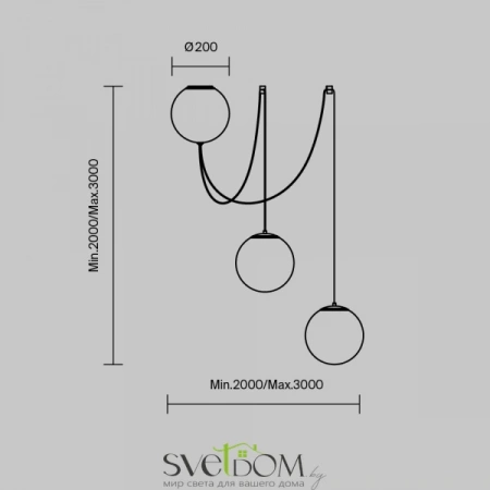 Подвесные светильники Maytoni MOD427PL-L30B3K1 от Магазина Svetdom.by