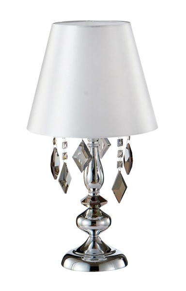 Настольная лампа Crystal Lux MERCEDES LG1 CHROME/SMOKE Crystal Lux