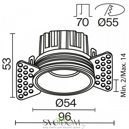 Встраиваемые светильники Maytoni DL058-7W3K-TRS-W от Магазина Svetdom.by