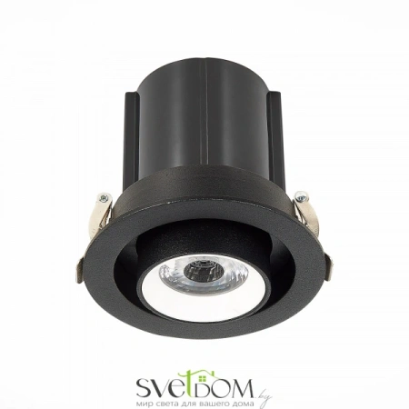 ST702.448.12 Св-к встр. Черный LED 1*12W 4000K 900Lm Ra80 24° IP20 D90xH92 180-240V Встраиваемые светильники ST LUCE