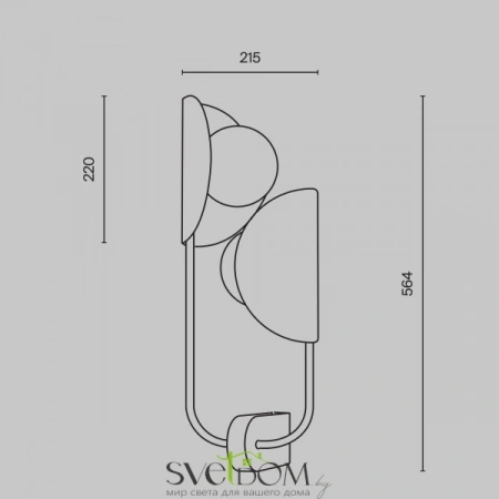 Настенные светильники MOD164WL-02BS Maytoni | Svetdom.by